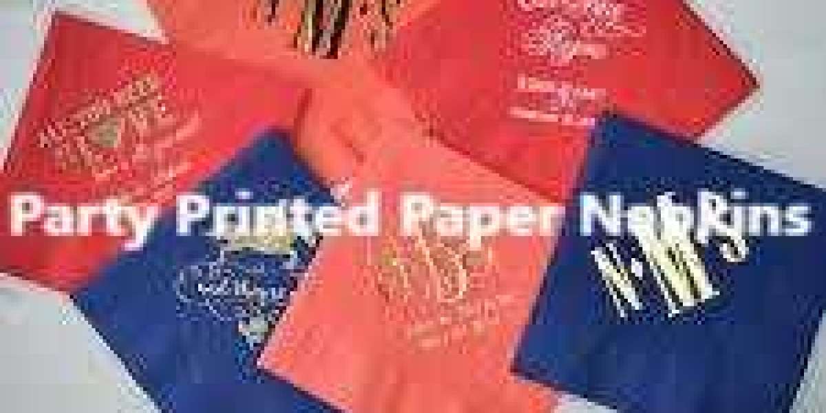 Celebrations Refined: Party Printed Paper Napkins by Papernapkinfactory