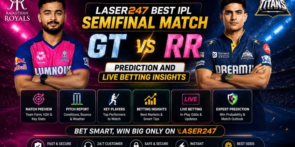 Laser247 Best IPL Semifinal Match GT VS RR Prediction and Live Betting Insights