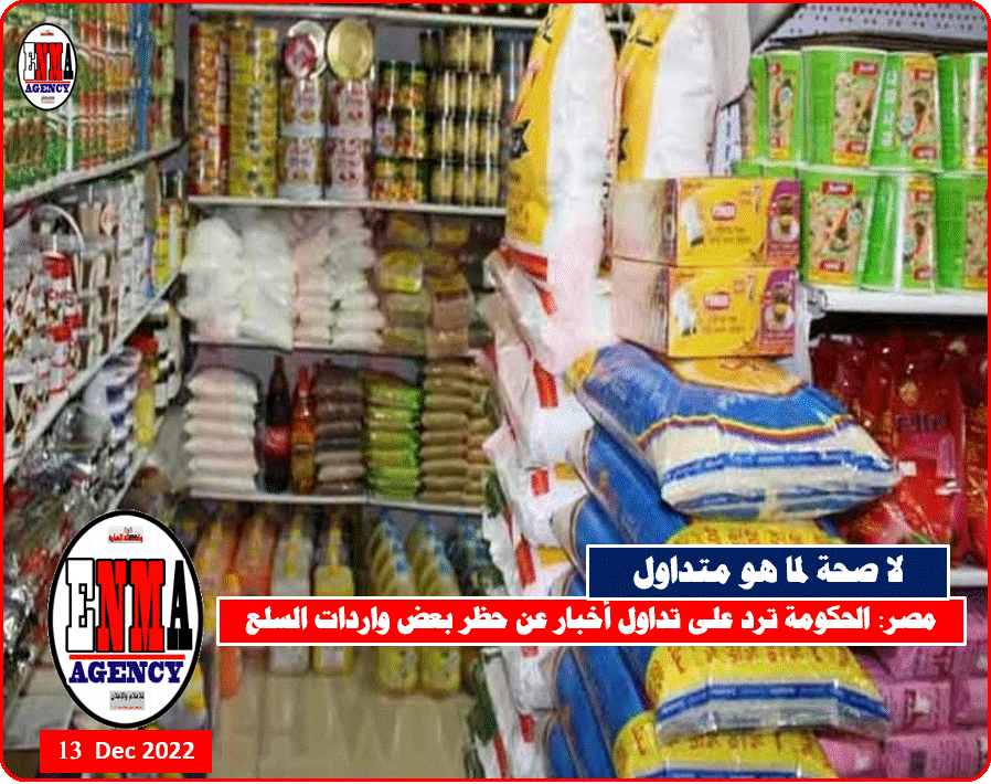 الحكومة المصرية ترد على تداول أخبار عن حظر بعض واردات السلع